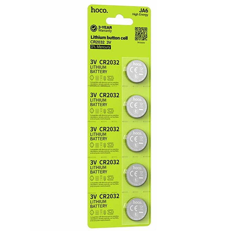 Батарейки Hoco JA6 (CR2032) Button 5 pcs Херсон - зображення 3