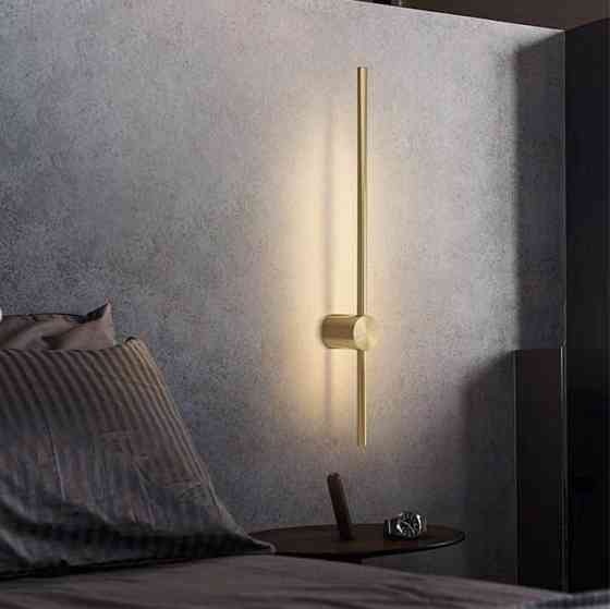 Бра настінна LED WJ014/600-ab-k Латунь 10х6х60 см. Киев