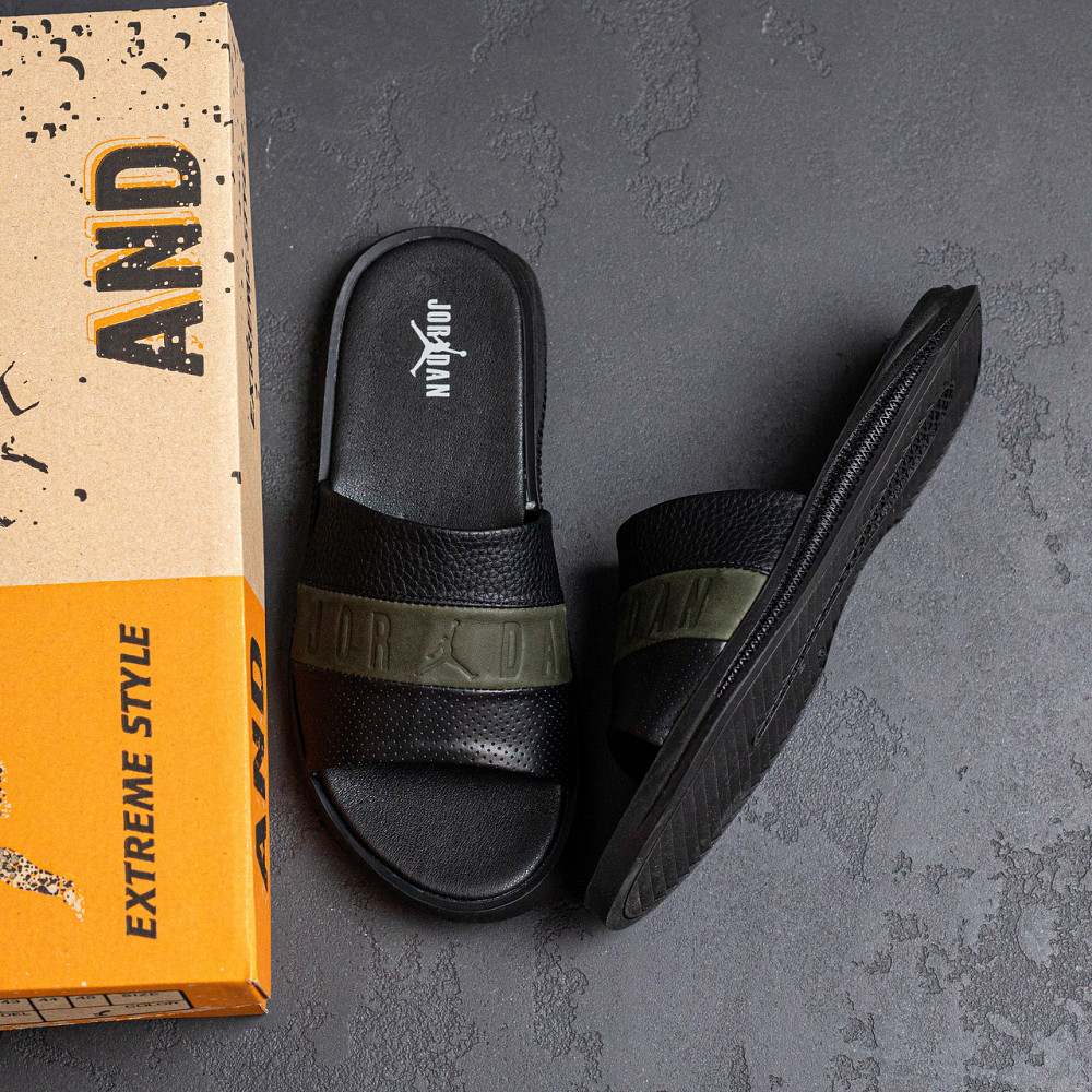 Мужские кожаные  летние шлепанцы-сланцы Jordan Київ - зображення 6