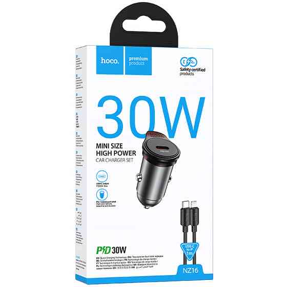 АЗУ Hoco NZ16 Rigorous PD30W (1USB-C) + кабель Type-C to Lightning Херсон