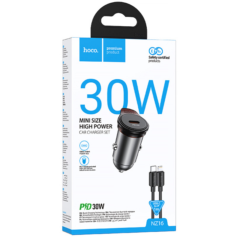 АЗУ Hoco NZ16 Rigorous PD30W (1USB-C) + кабель Type-C to Lightning Херсон - зображення 2