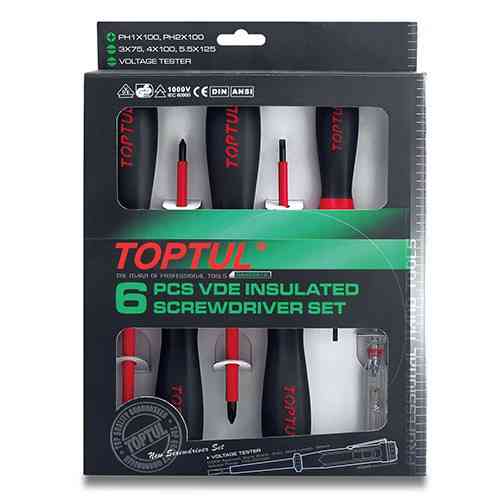 Набор изолированных отвёрток до 1000В TOPTUL 6ед. GAAE0612 Харьков