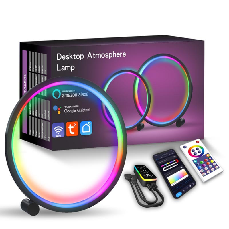 Уценка Настольная LED лампа RGB Intelligent circular atmosphere light Bluetooth USB with app Херсон - зображення 1