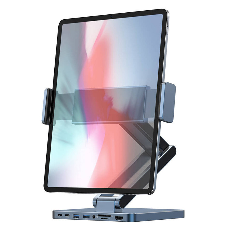 Подставка для планшетов+HUB WIWU AH801 Adjustable 8in1 (USB-C to HDMI+2A+2C+SD/TF+3.5mm) Херсон - зображення 1