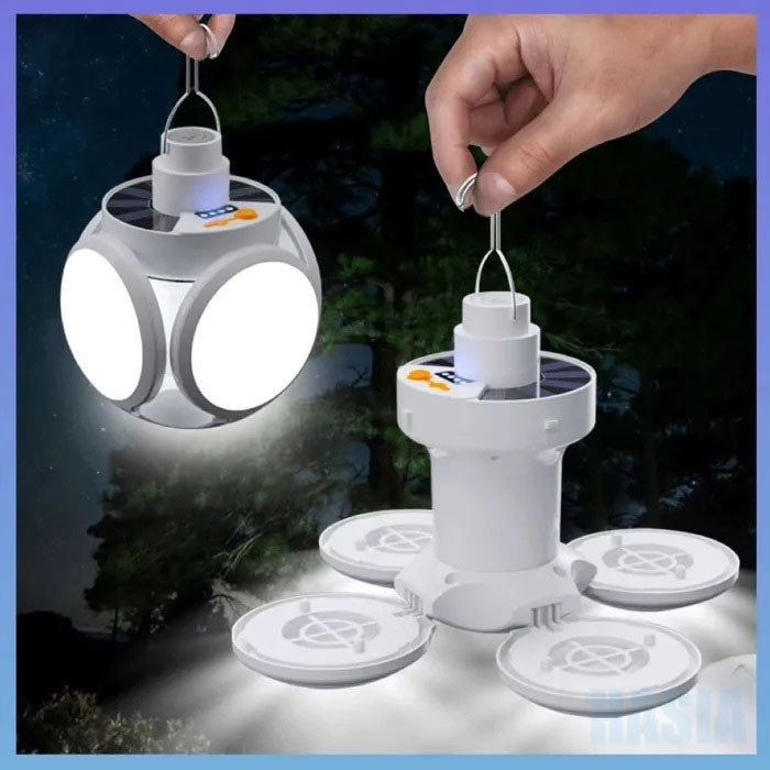 Ліхтар Лампа для кемпінгу акумуляторна + SOLAR на сонячній батареї кемпінговий складаний ліх Одесса - изображение 8