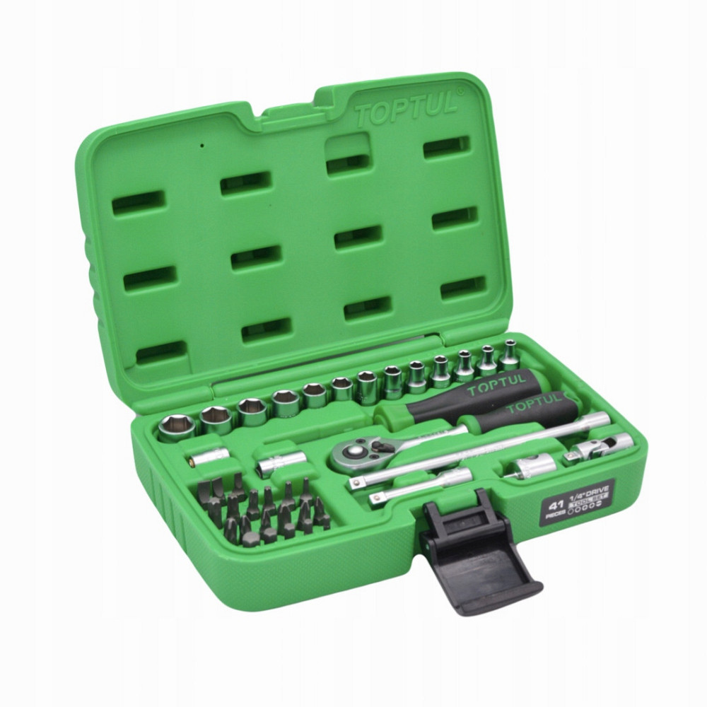 Набор торцевых головок и бит с трещоткой TOPTUL 1/4" 41ед. GCAI4102 Харьков - изображение 3
