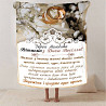 Плед 3D з побажаннями для молодят на весілля "Радісна Сім'я" 2792_A 12971 160х200 см Киев