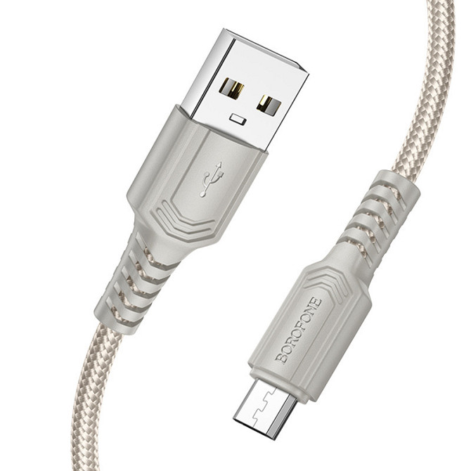Дата кабель Borofone BX116 Certain USB to MicroUSB 2.4A (1m) Херсон - зображення 2