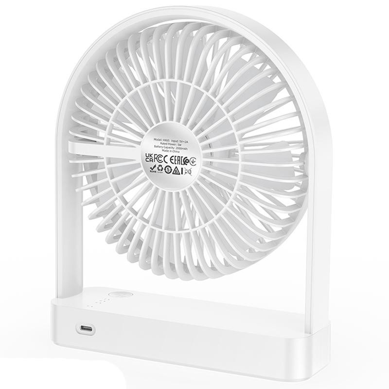 Уценка Настольный вентилятор Hoco HX65 ultra-thin desktop fan 2000 mAh Херсон - зображення 5