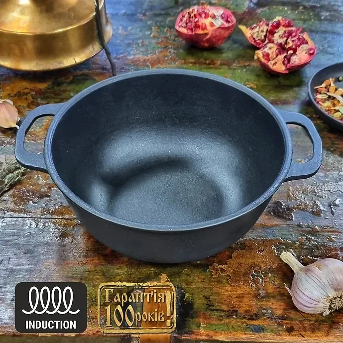 Казан чугунный Maysternya со стеклянной крышкой 6 л Т404С3 Одесса - изображение 8