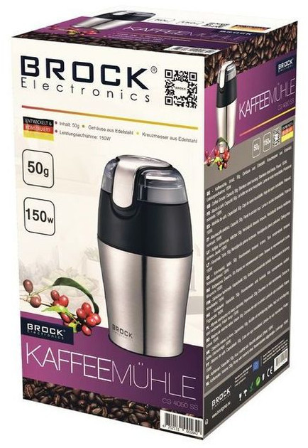 Кофемолка BROCK CG 4050 SS 150 Вт серебристая Киев - изображение 5