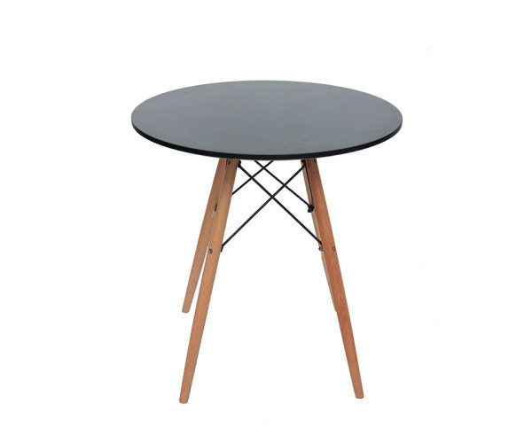 Стіл Тауер Вуд журнальний чорний круглий Дніпро - зображення 1