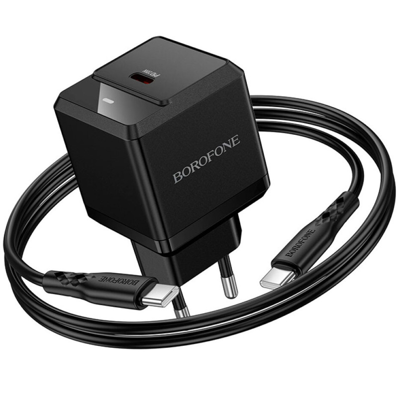 СЗУ Borofone BN18 Intenso PD20W (1USB-C) + кабель Type-C to Type-C Херсон - зображення 3