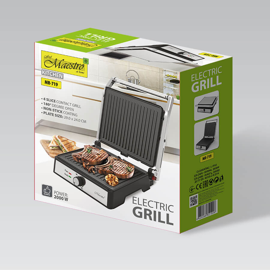 Гриль контактный Maestro MR-719 2000 Вт Киев - изображение 4