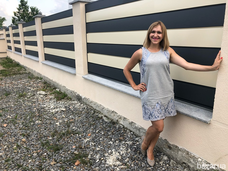 Паркан в графітово-бежевому кольорі Стрый - изображение 4