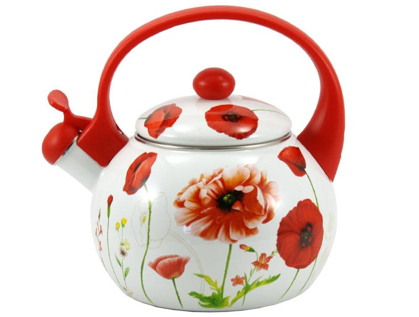 Чайник емальований з свистком 2,2 л Red Мак Zauberg FT7-12-L-2-2 79887 Киев - изображение 1