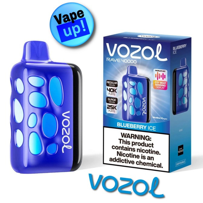 Чорниця з льодом • Сигарета світло-музична Vozol Rave 40000 тяг Киев - изображение 4