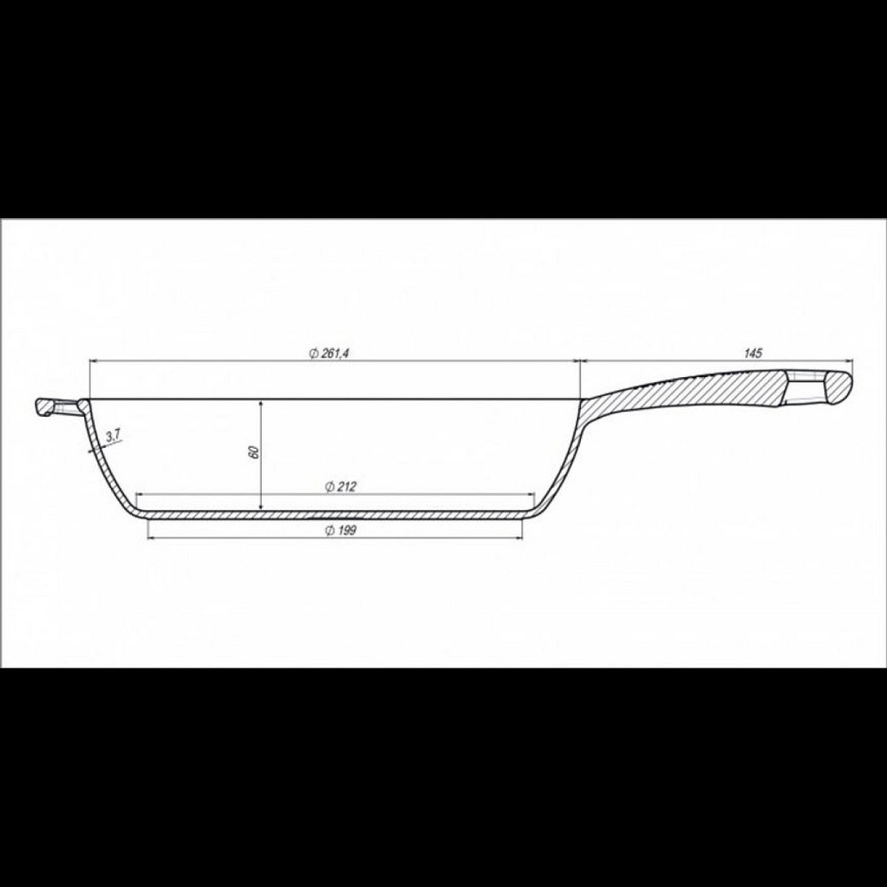 Сковорода чугунная Maysternya с чугунной ручкой 26х6 см Т203 Одеса - зображення 9