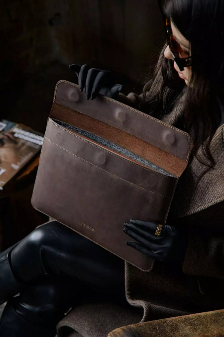 Чехол для ноутбука винтажный Incarne Klouz MacBook Pro 13" 2016-2025 klouz-brown-vintage-pro-13 кори Київ - зображення 3