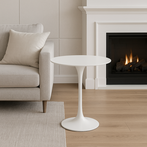 Столик дизайнерський журнальний Тюльпан М білий Дніпро - зображення 2