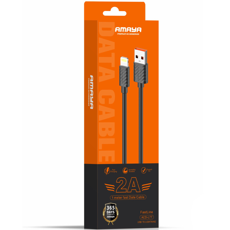 Уценка Дата кабель Amaya L77 USB to Lightning 2A (1m) Херсон - зображення 2