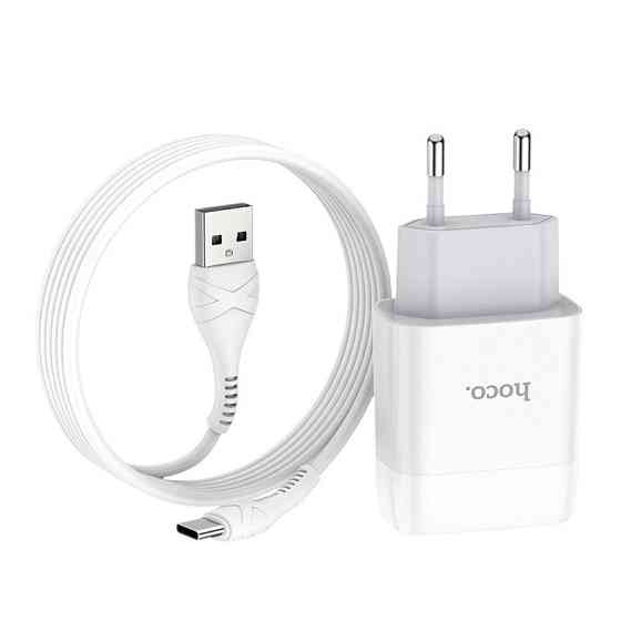 СЗУ Hoco C73A Glorious 2.4A (2USB-A) + кабель USB to Type-C Херсон