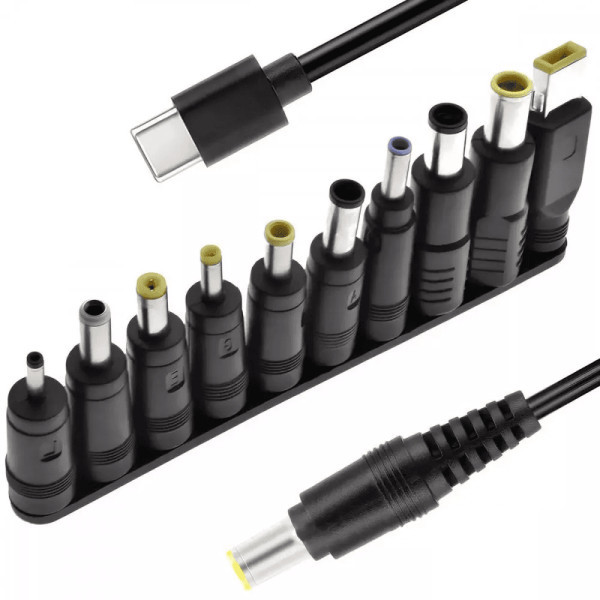 DM Кабель для ноутбука Type-C to DC 10-in-1 Black Харьков - изображение 1