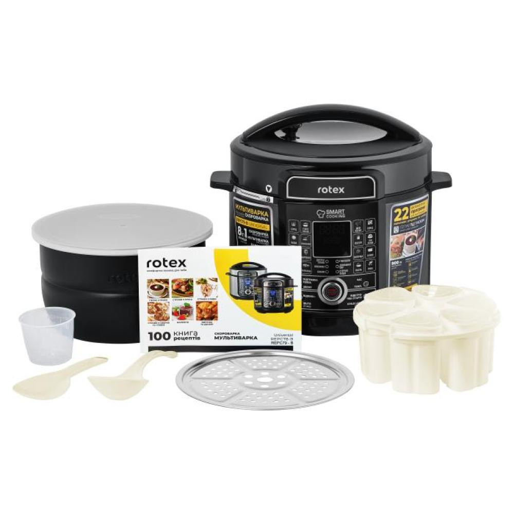 Мультиварка-скороварка Rotex REPC79-B 900 Вт черная Київ - зображення 2