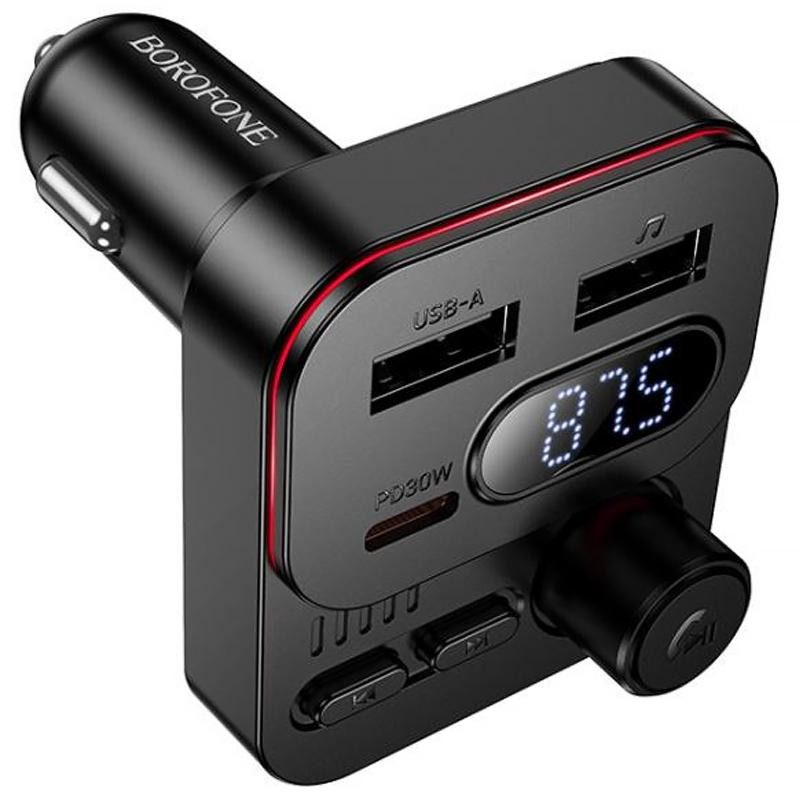 АЗУ FM модулятор Borofone BC61 Ocean PD30W+QC3.0 total 45W (2USB-A/1C) Херсон - изображение 2