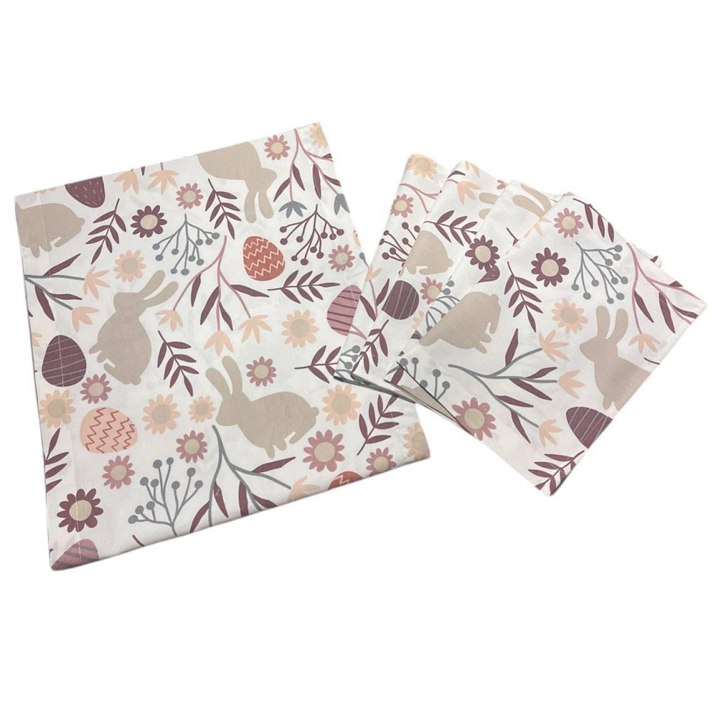 Дорожка Пасхальный Кролик с салфетками 4 шт бежевые Одеса - зображення 1