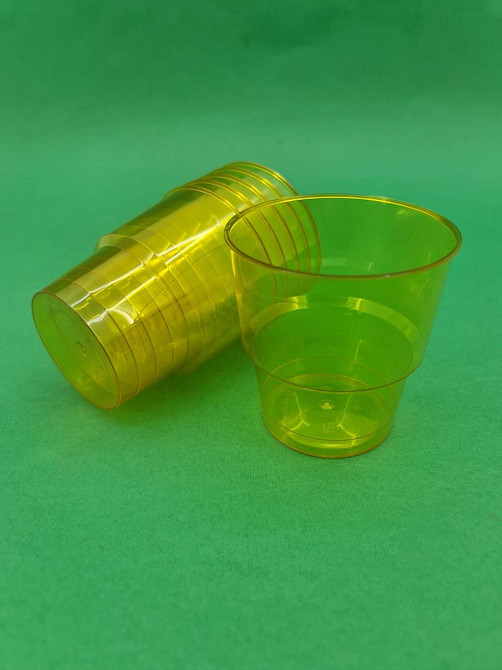 Одноразовый стакан стеклопластиковый желтый, 200 мл, 25 шт/пач Харків - зображення 1