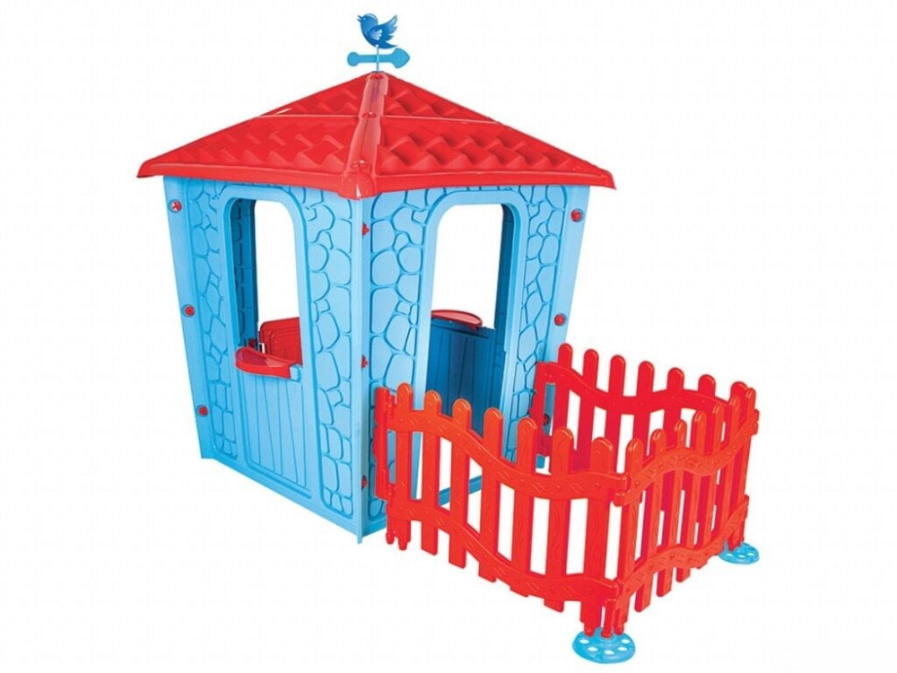 Игровой домик с оградой Pilsan Stone 06-443 СИНЕ-КРАСНЫЙ Кривий Ріг - зображення 1
