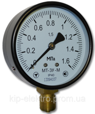 Манометр МТ-3У-М от 0 до 1,6 МПа (16 кгс/см2) - аналог МП3-У, МП3-У2, ДМ 05100, МТП-100, ОБМ1-100, Д Київ