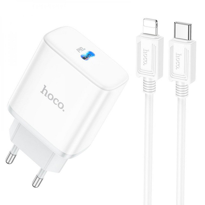 СЗУ Hoco C104A PD20W (1USB-C) + кабель Type-C to Lightning Херсон - изображение 1