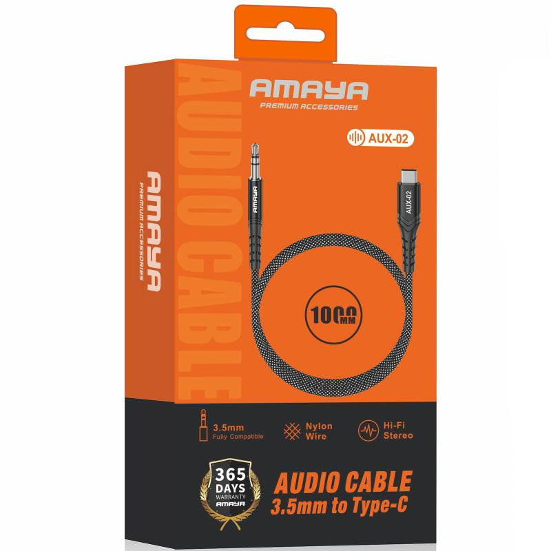 Аудио кабель Aux Amaya AUX-02 (Type-C to AUX 3.5mm) (1m) Херсон - изображение 2