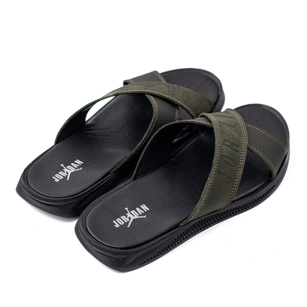 Мужские кожаные  летние шлепанцы-сланцы Jordan Київ - зображення 3