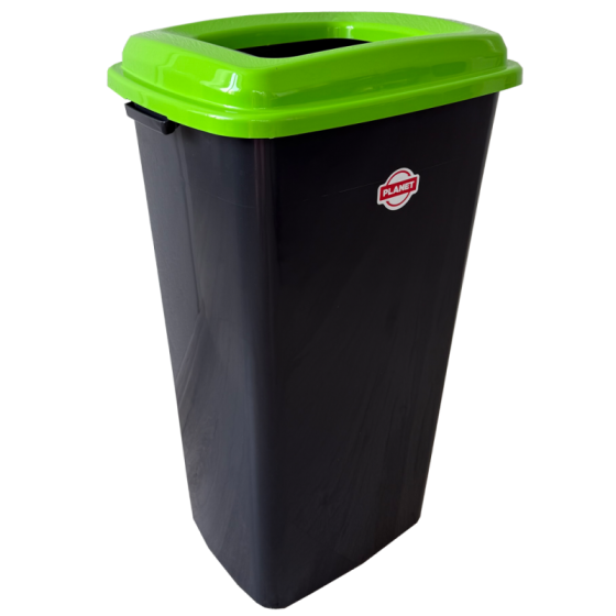 Бак для сортировки мусора 70 л Planet "Стекло" антрацитовый-зеленый Київ