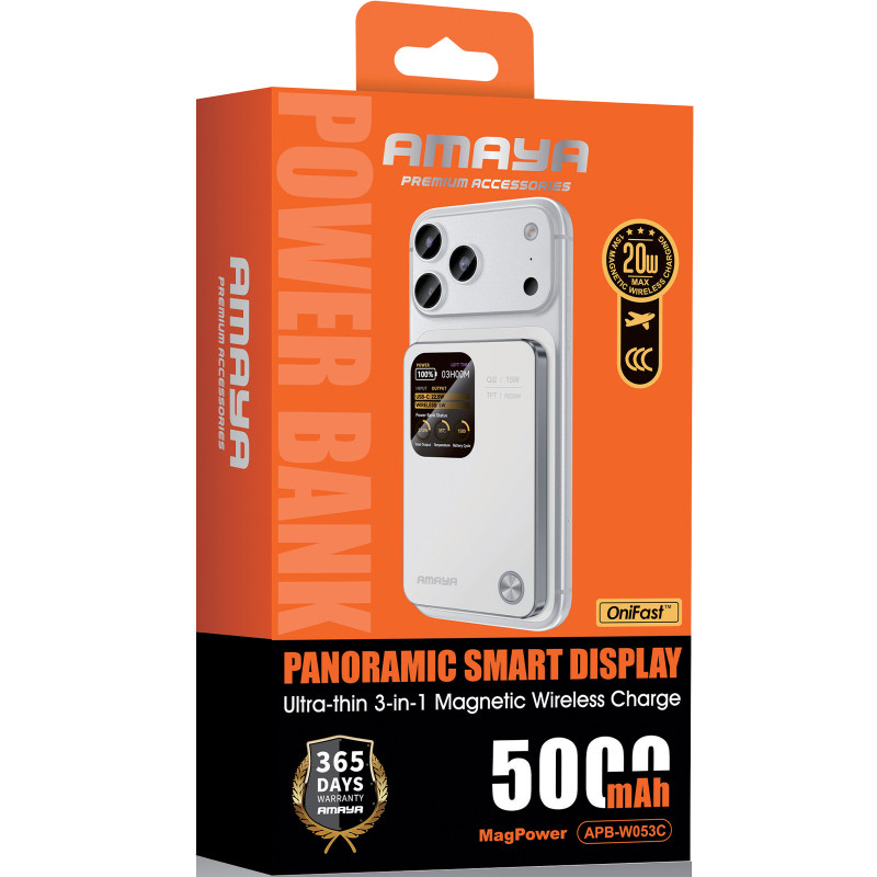 Портативное ЗУ Power Bank Amaya W053C PD20W с БЗУ 5000 mAh Херсон - изображение 2