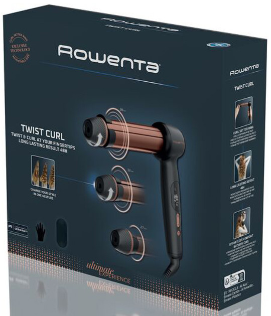 Стайлер Rowenta Twist Curl CF4620E0 75 Вт черный Київ - зображення 7