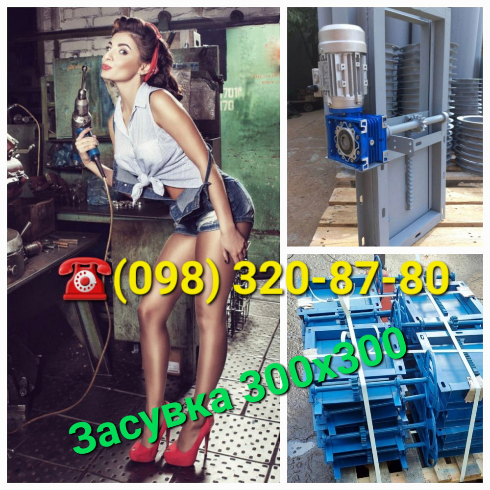 Шибер нории НЦ-100 300х300,  задвижка реечная , шиберный затвор Київ - зображення 4