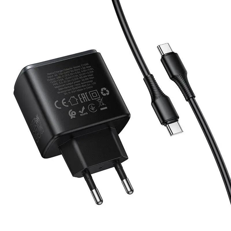 СЗУ Hoco C159A Upgrade PD65W (1USB-C) + кабель Type-C to Type-C Херсон - зображення 2