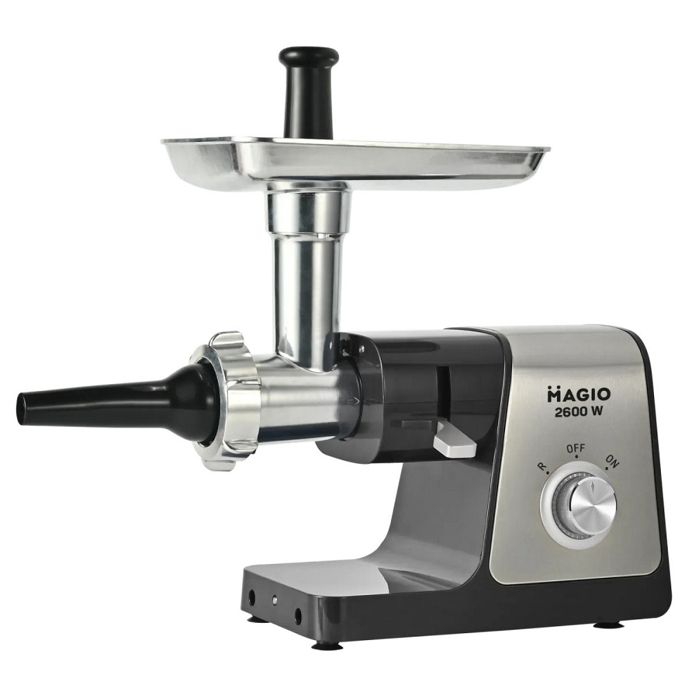 Мясорубка электрическая Magio MG-262 2600 Вт серебристая Київ - зображення 4