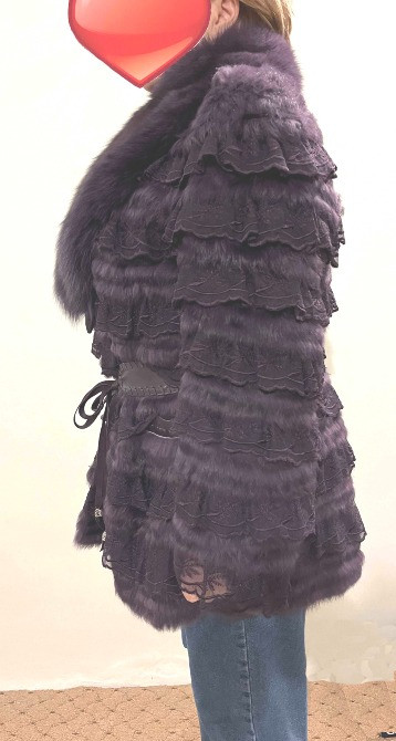 Шубка норковая сиреневая в идеальном состоянии с поясом, 48 размер Одесса - изображение 3