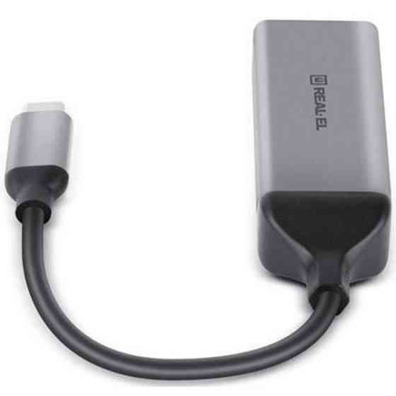 Мережевий адаптер REAL-EL CE-150 Type-C to RJ45 0.1 м Black (EL123110004) (Код товару:42048) Харків