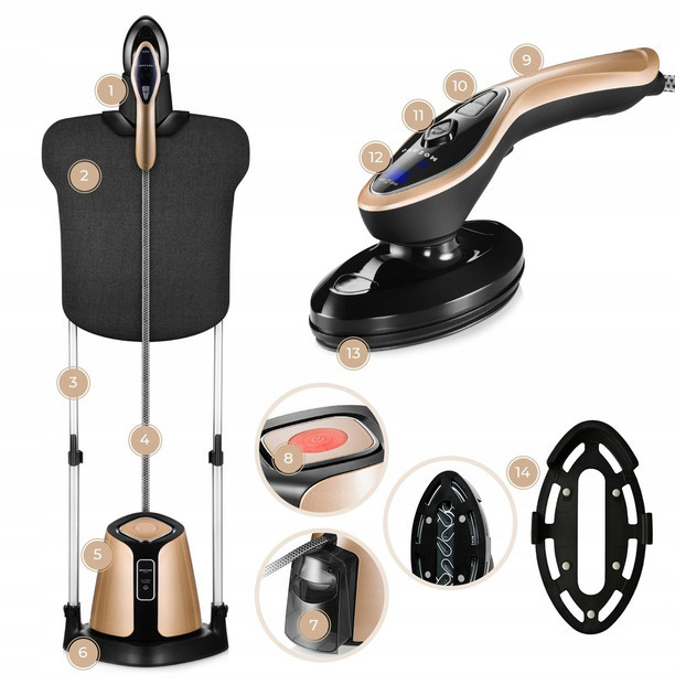 Гладильная система Mozano 3 in 1 Ultra Сare ST/01#ZLOTY 2500 Вт gold Киев - изображение 2