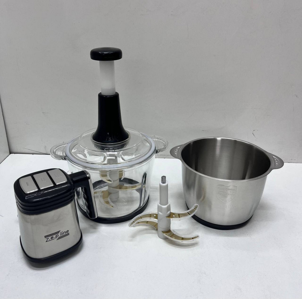 Измельчитель с 2 чашами 6 в 1 Zepline ZP-00219 3.2 л 3000 Вт серебристый Київ - зображення 7