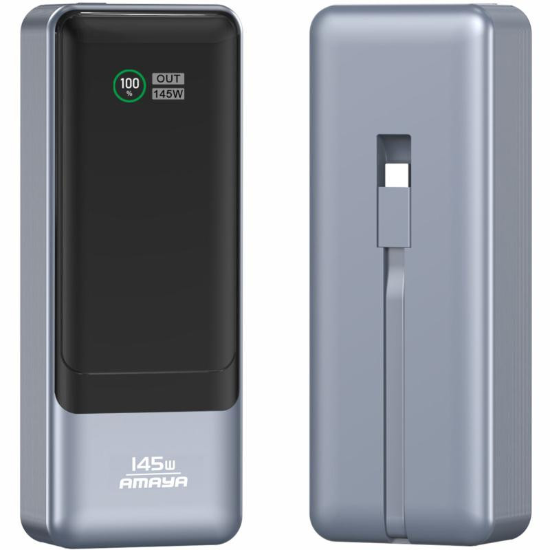 Портативное ЗУ Power Bank Amaya FD23 145W with display and cable 20000 mAh Херсон - зображення 2
