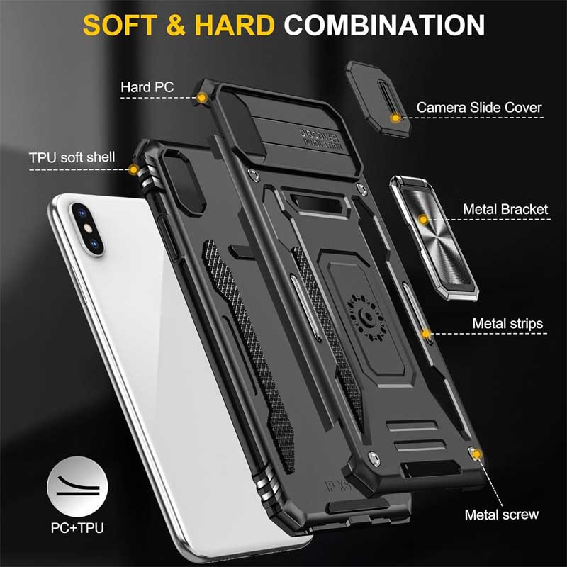 Ударопрочный чехол Camshield Army Ring для Apple iPhone XS Max (6.5") Херсон - изображение 5