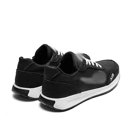 Мужские кожаные кроссовки  Air Black Київ