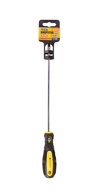 Отвёртка шлицевая MASTERTOOL SL5х200 мм ручка с TPR покрытием 48-5520 Харків - зображення 2